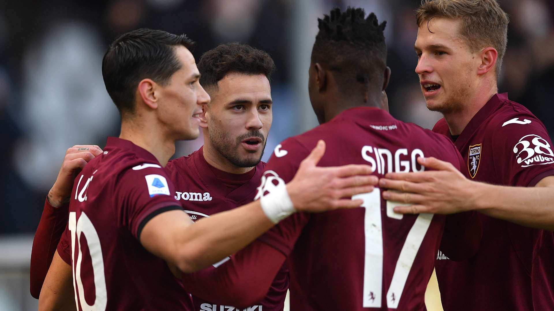 Sanabria Torino celebrating Sassuolo Serie A