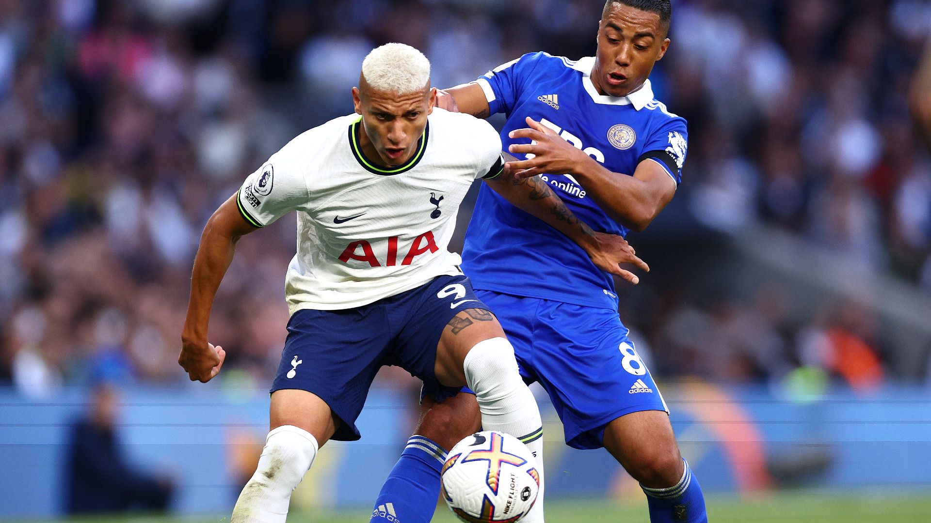 RICHARLISON TOTTENHAM YOURI TIELEMANS LEICESTER PREMIER LEAGUE 17092022