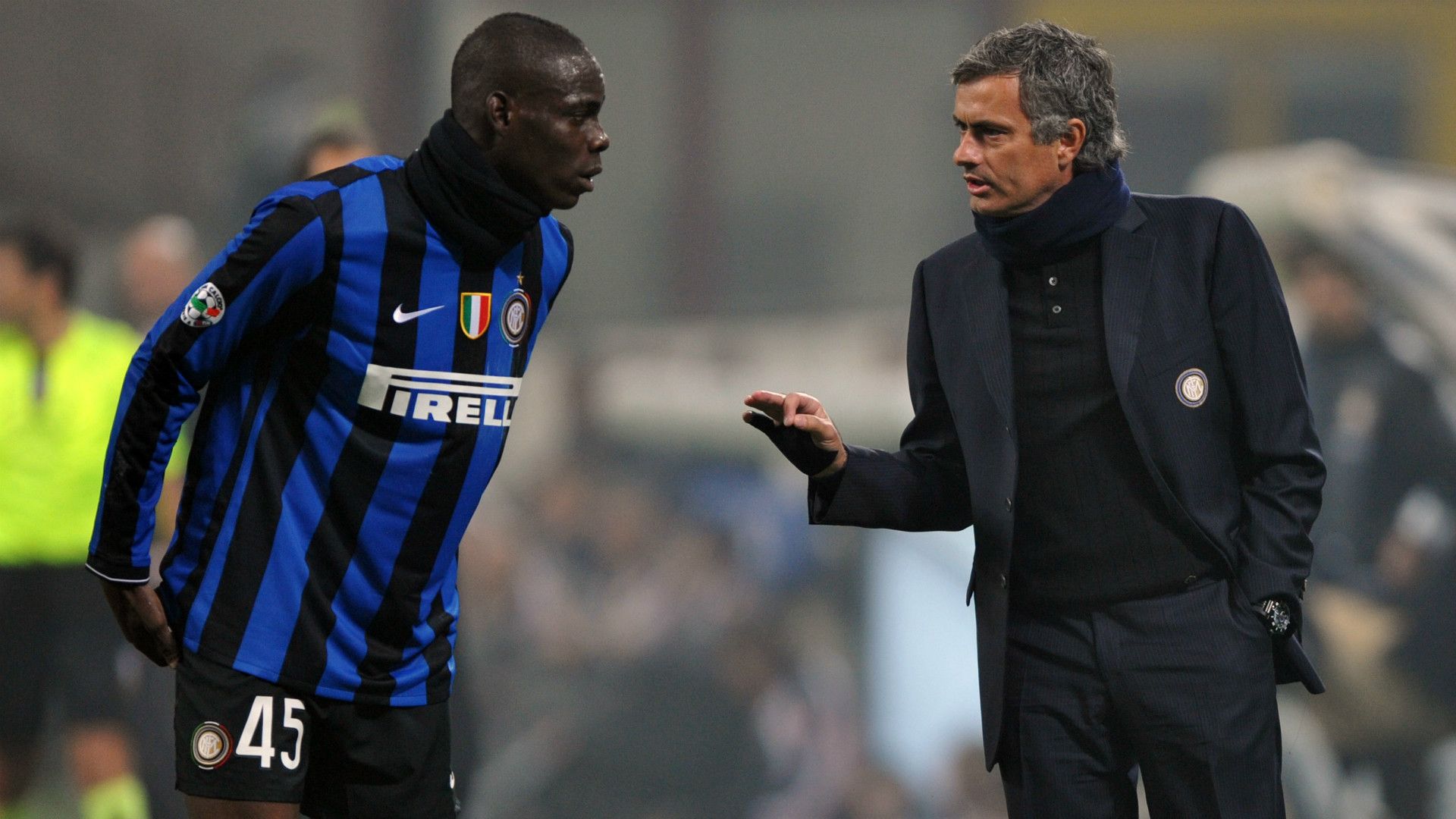 Mario Balotelli Jose Mourinho Inter
