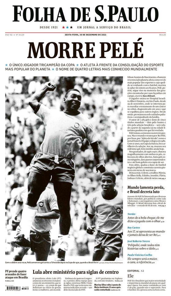 USAR ESSE Capa Folha de S.Paulo Pelé