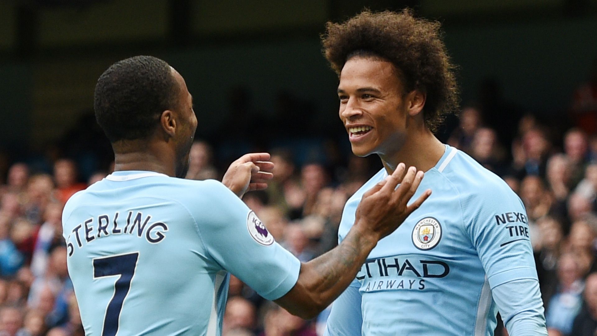Raheem Sterling Leroy Sane Manchester City 2017