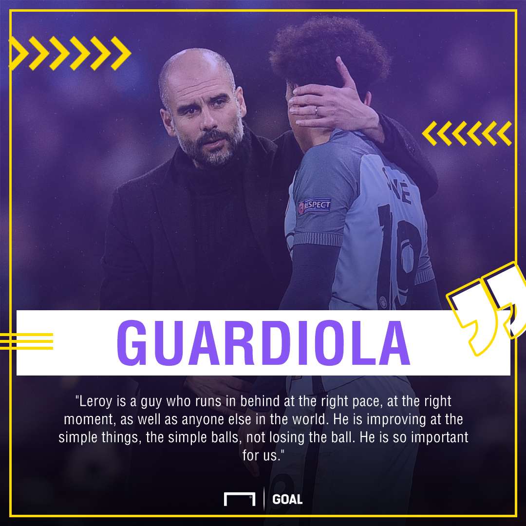 Leroy Sane Pep Guardiola Manchester City