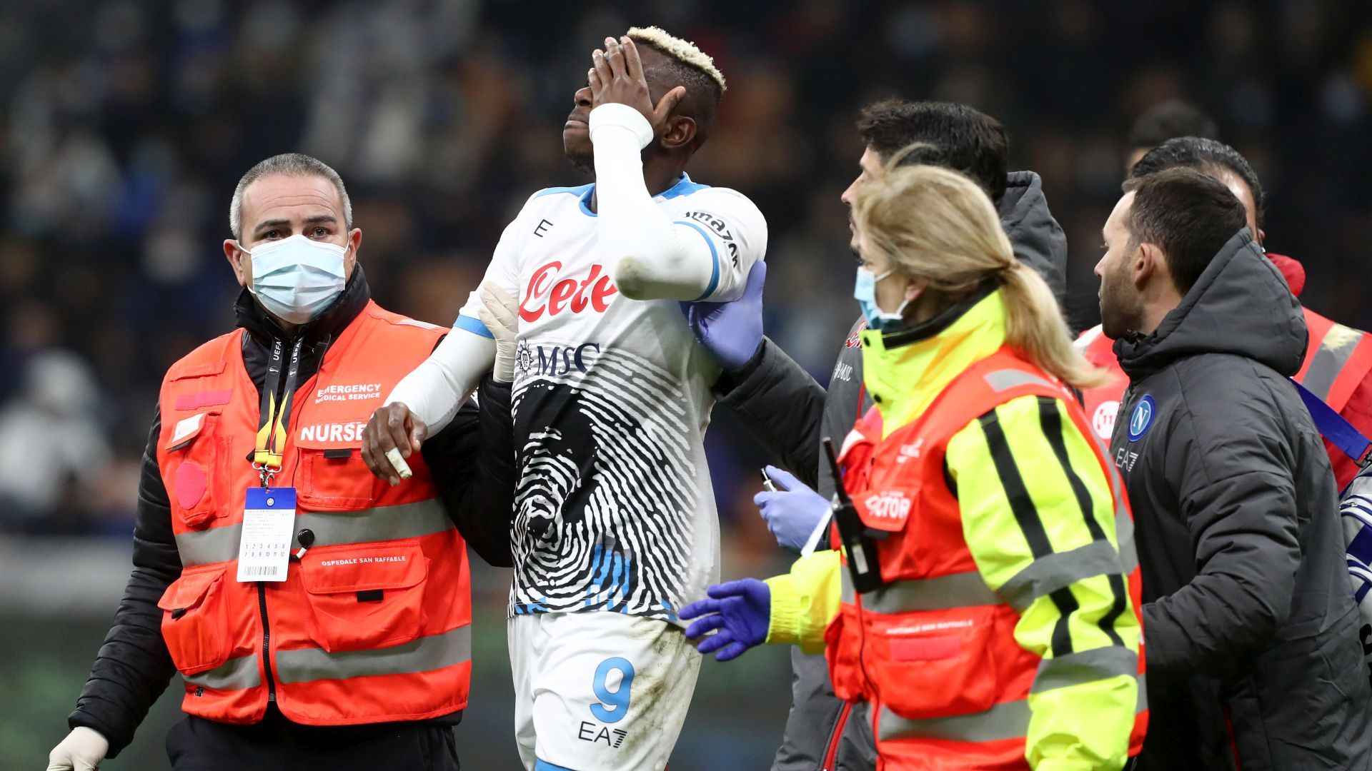 Osimhen injured Inter Napoli 2021