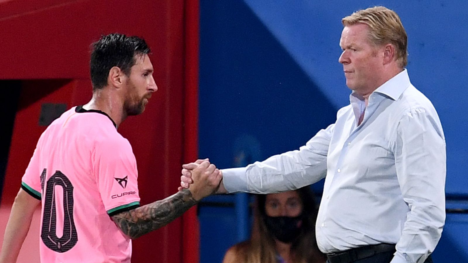 leo messi ronald koeman barcelona