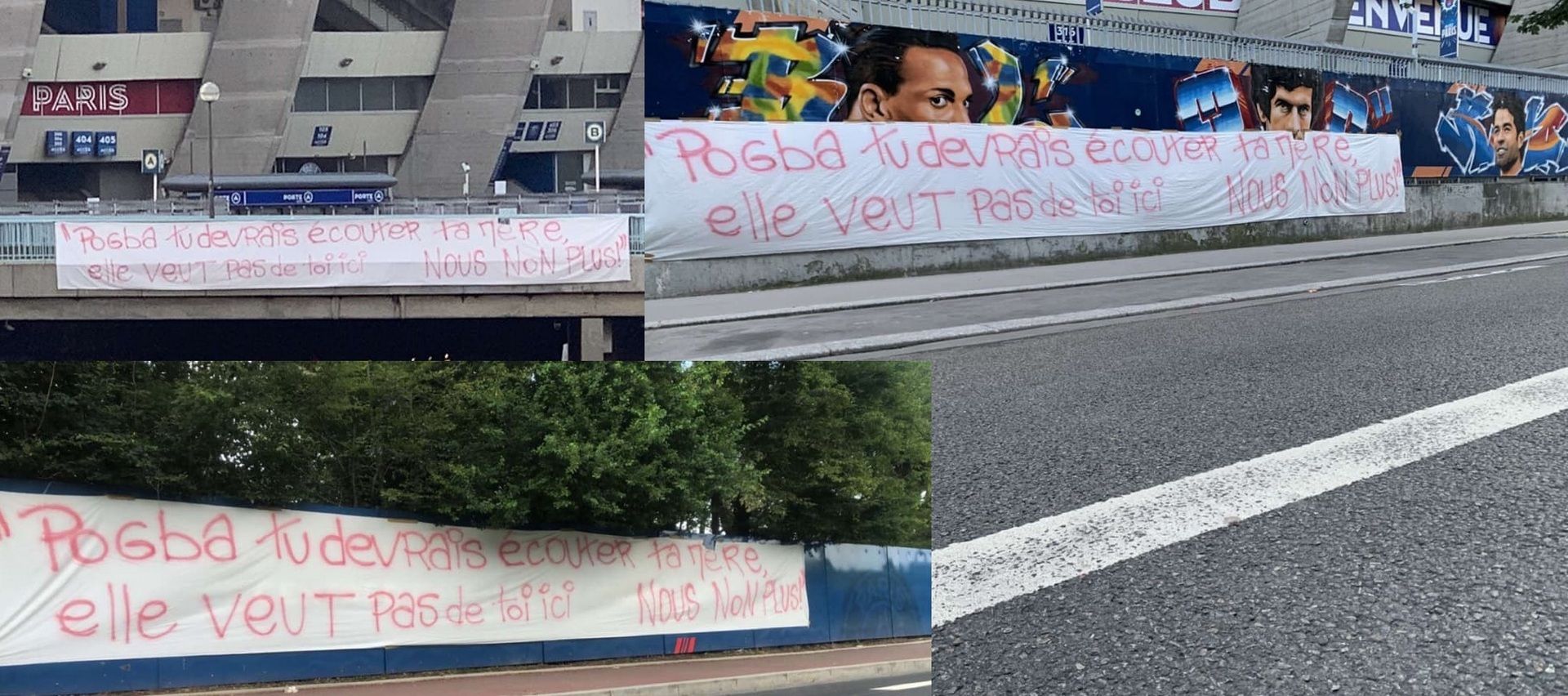 PSG banner Pogba