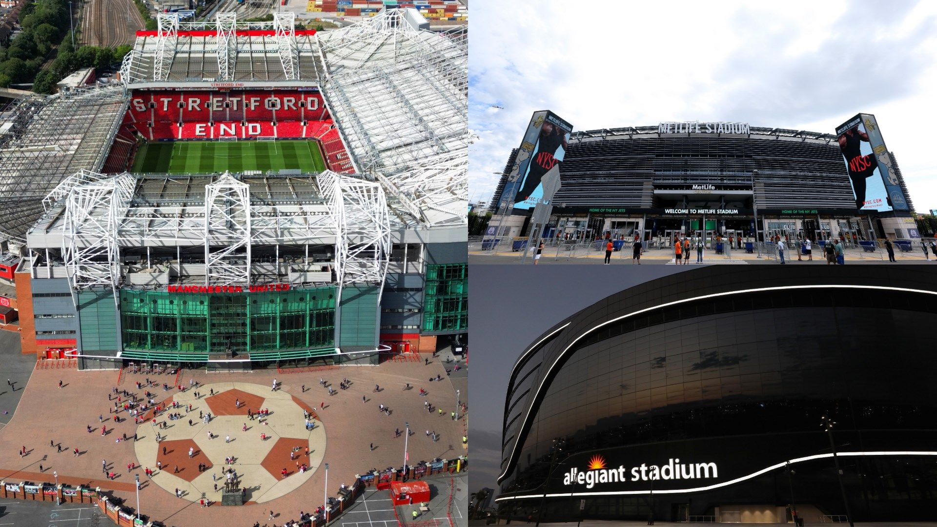 Old Trafford NRG Stadium Allegiant Stadium