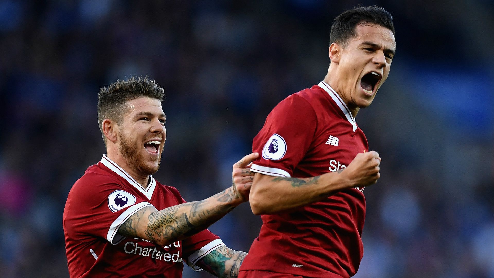 Alberto Moreno Philippe Coutinho Liverpool 2017