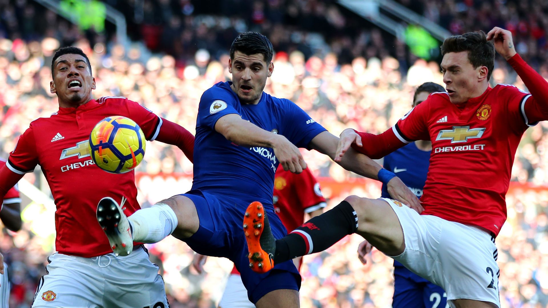 Chris Smalling Victor Lindelof Manchester United Alvaro Morata Chelsea