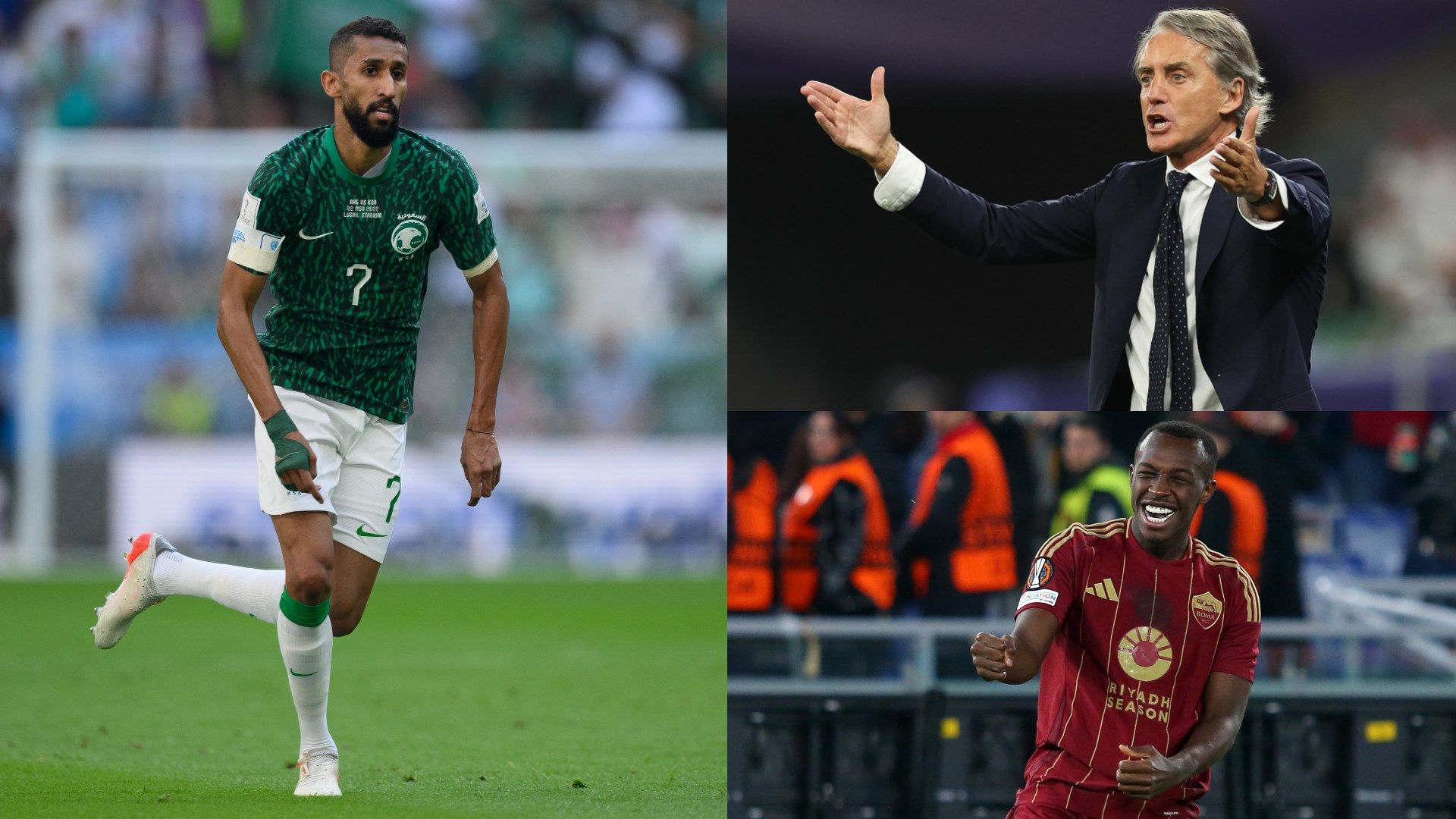 Salman Al Faraj Roberto Mancini Saud Abdulhamid