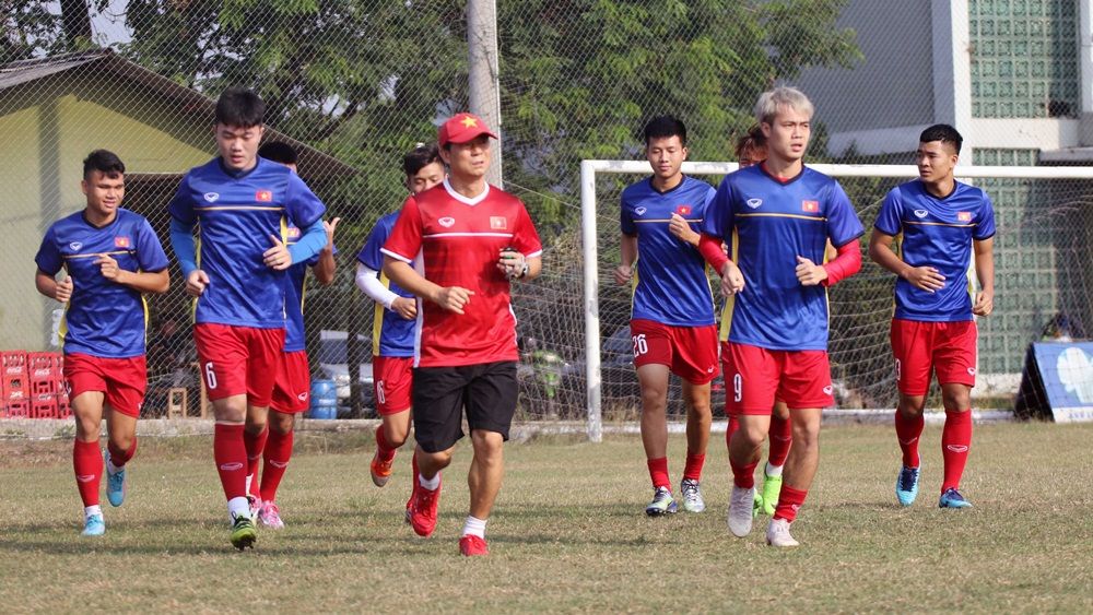 Olympic Việt Nam tập luyện chiều 15/8