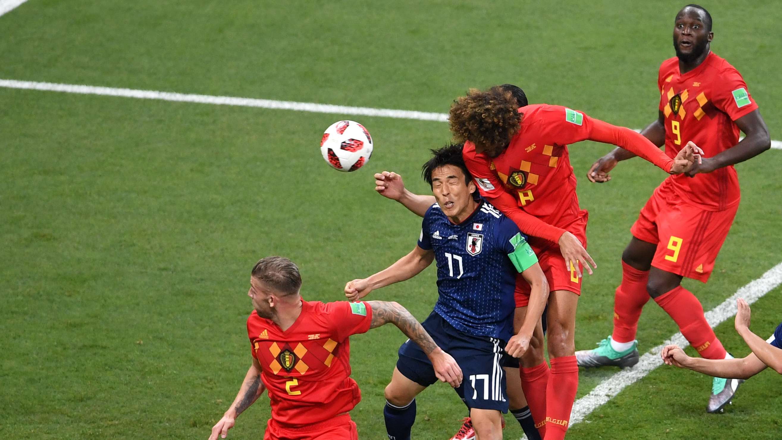 Marouane Fellaini Belgium Japan World Cup