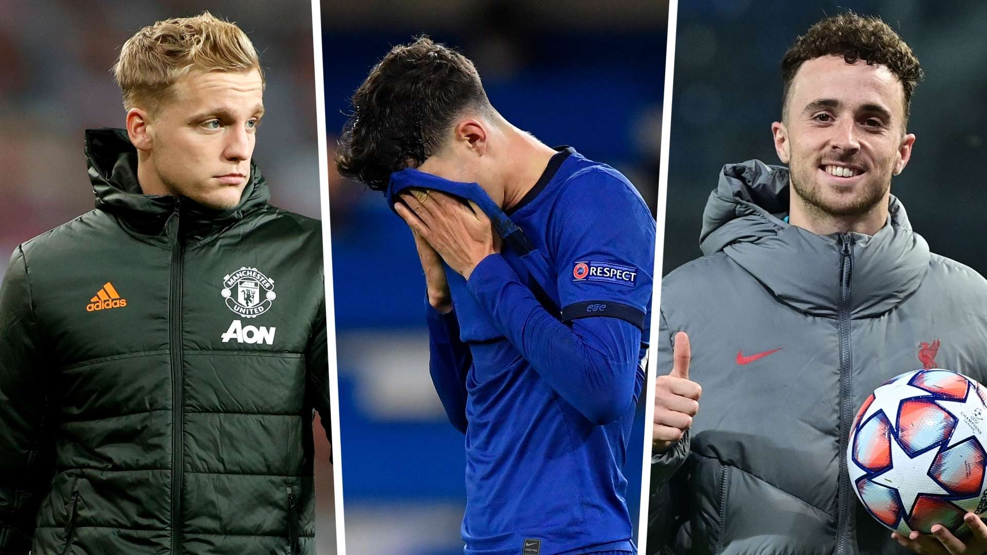 Donny van de Beek Kai Havertz Diogo Jota Man Utd Chelsea Liverpool