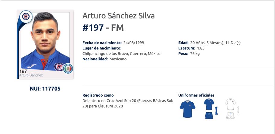 Arturo Sánchez Cruz Azul