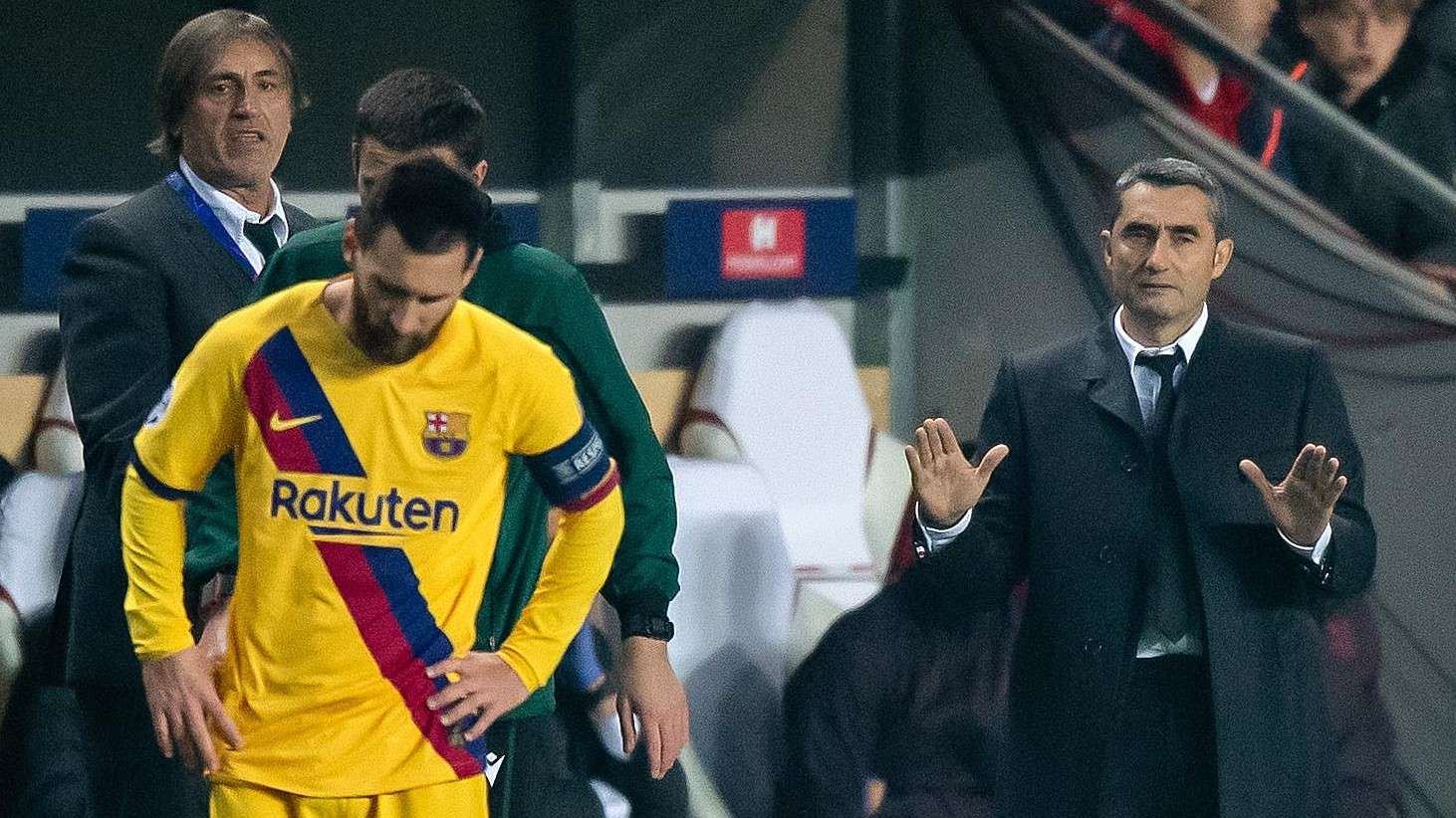 Lionel Messi Ernesto Valverde Slavia Praga Barcelona UCL 23102019
