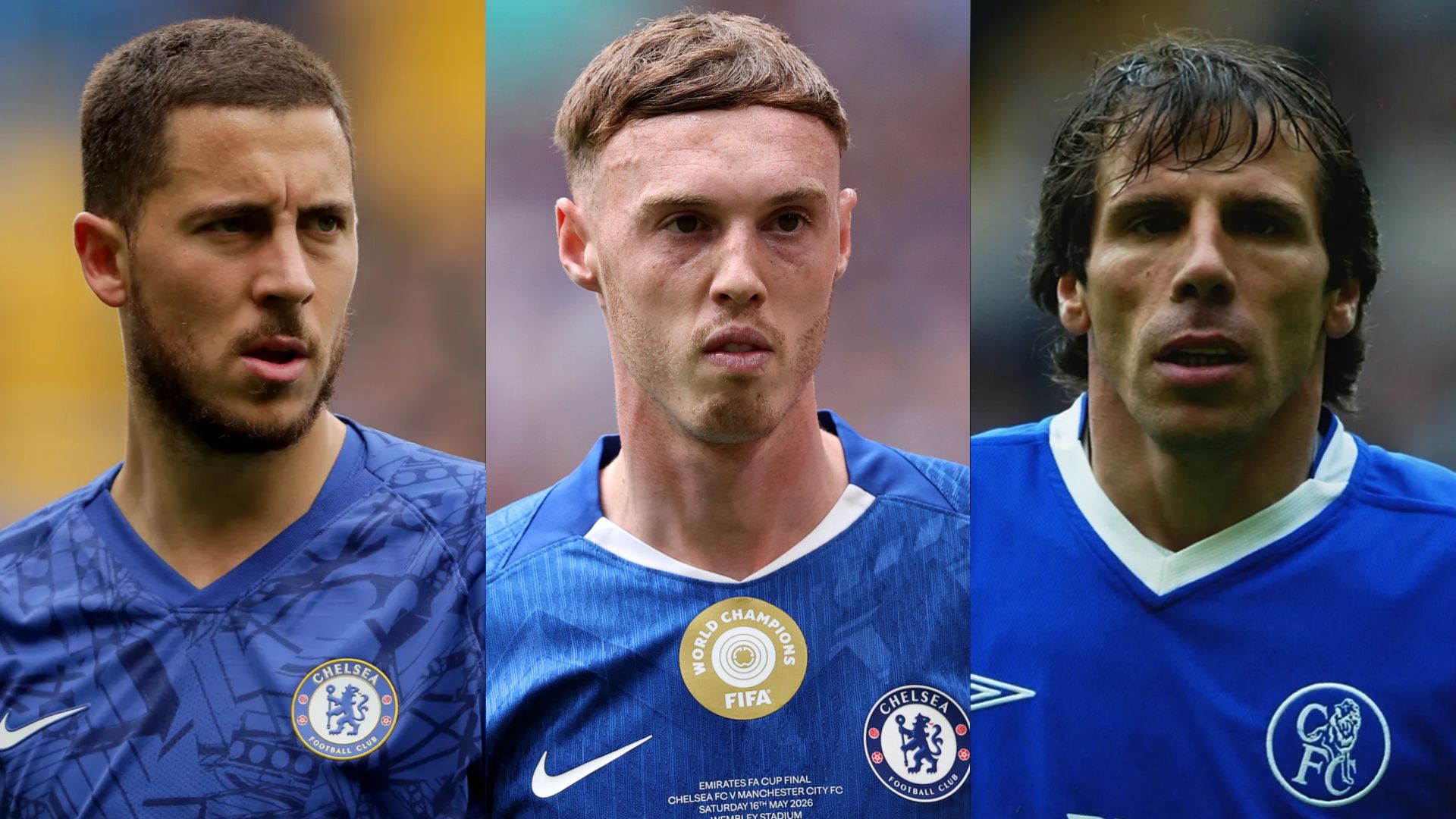 Cole Palmer Eden Hazard Gianfranco Zola Chelsea