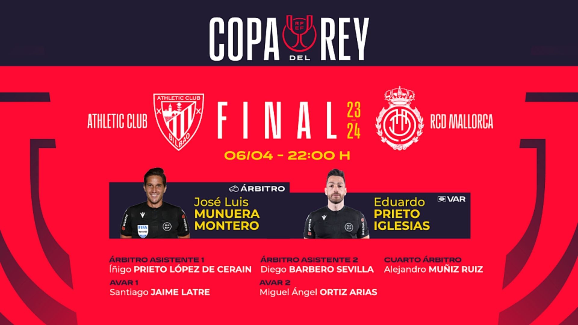 Arbitros final Copa