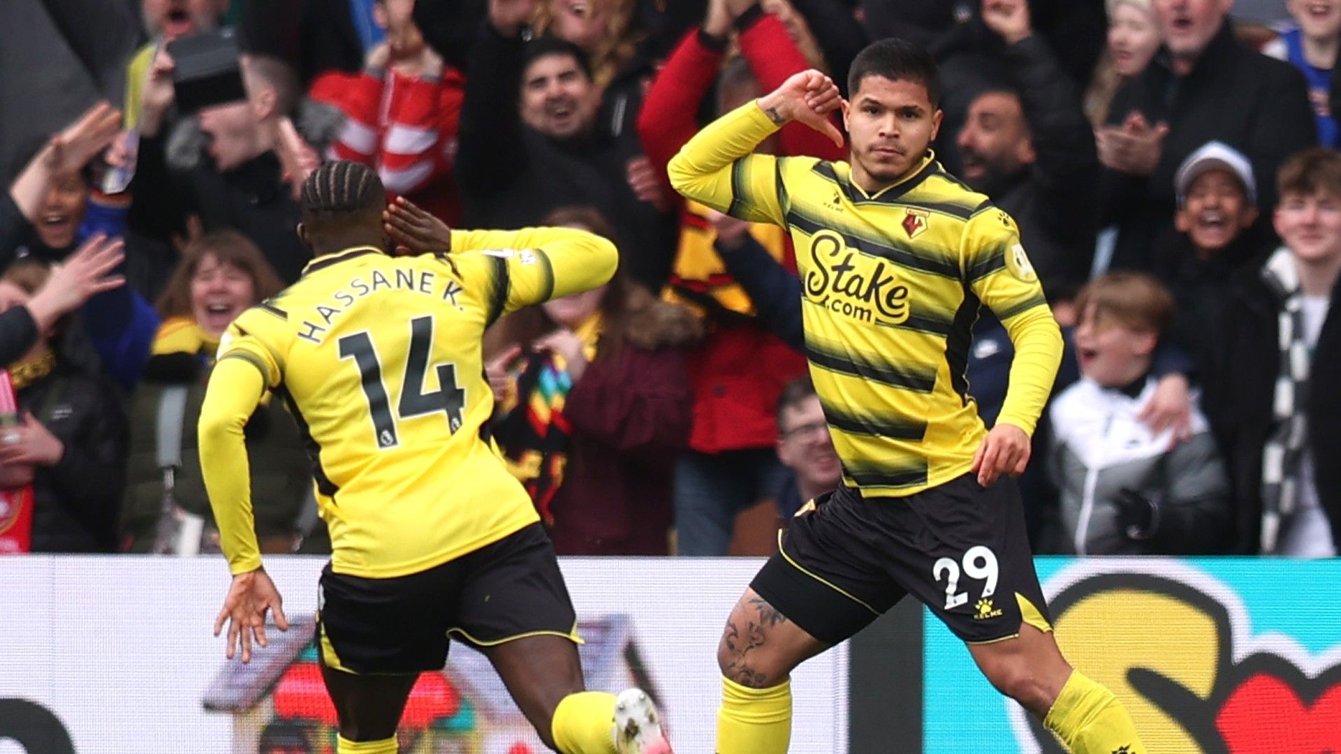 Cucho Hernandez Watford Arsenal 2021-22