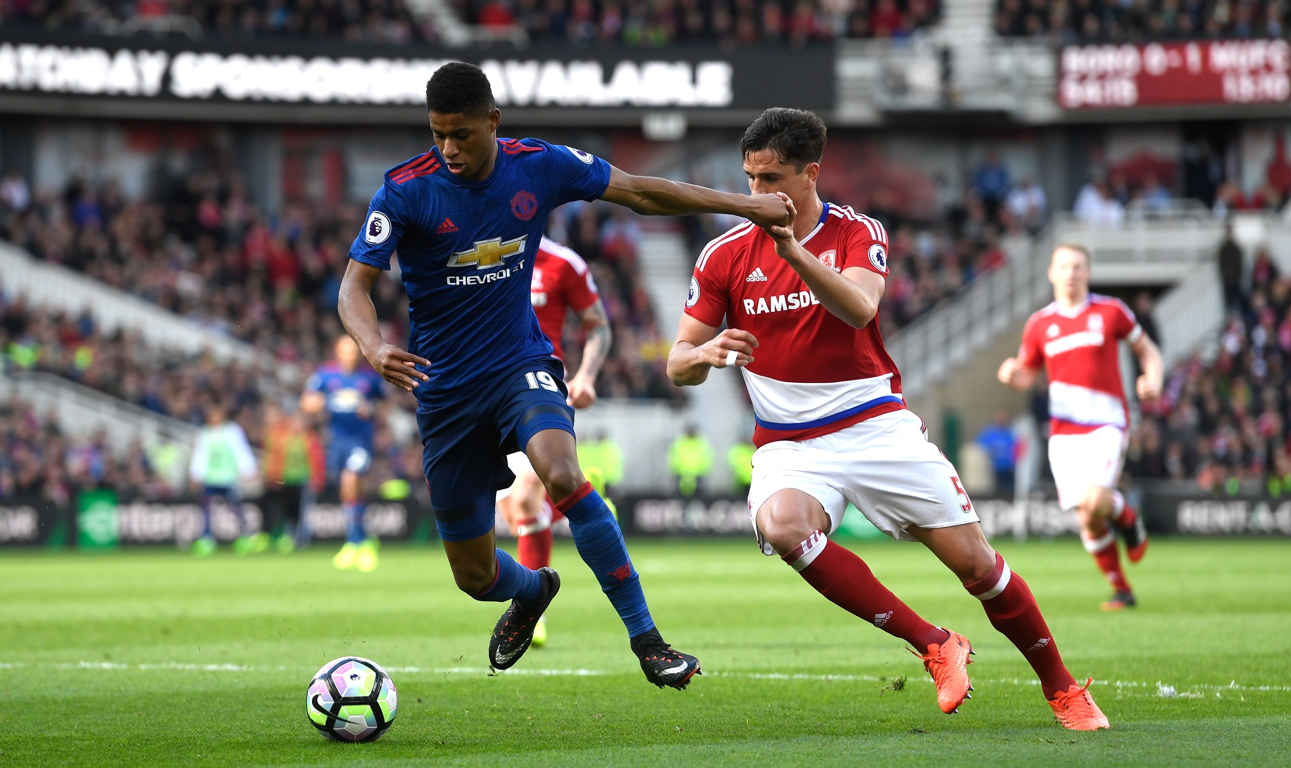 Marcus Rashford Manchester United Bernardo Middlesbrough