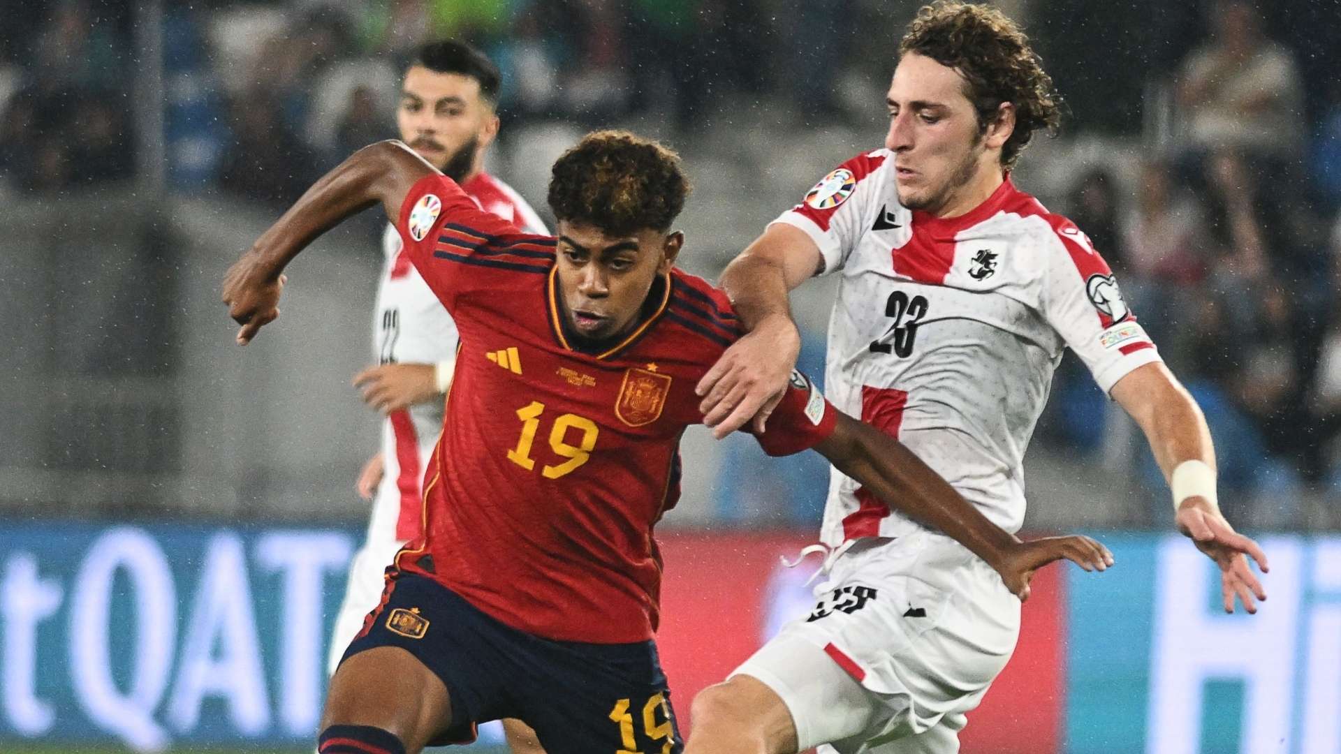 Lamine Yamal debut with Spain NT 2023 vs Georgia