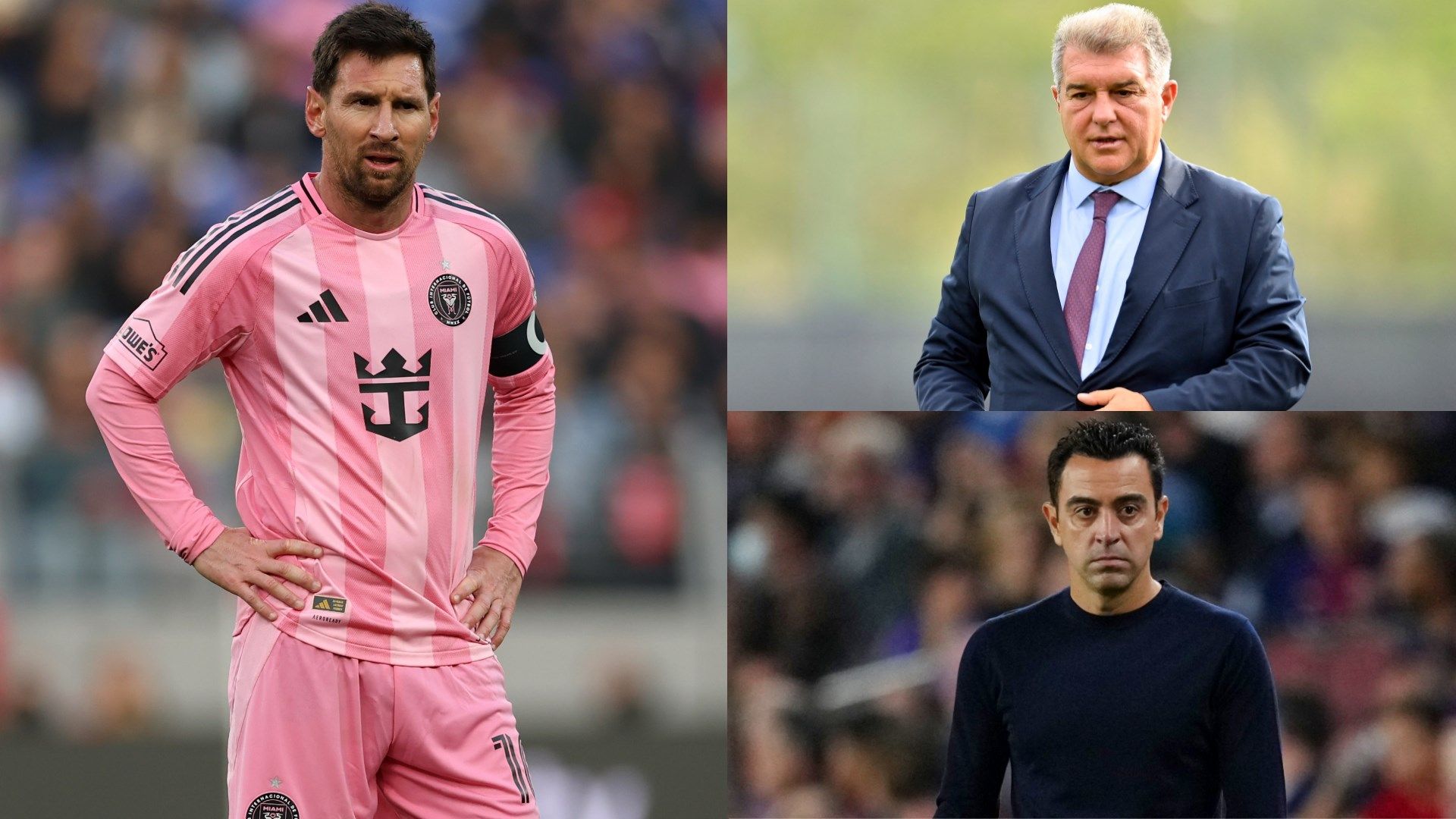 Messi - Laporta - Xavi