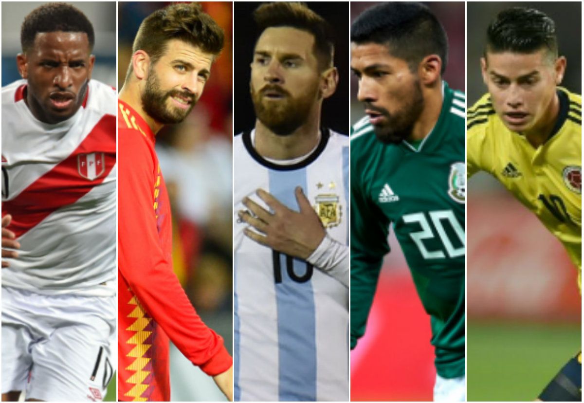 Farfán Piqué Messi Aquino James