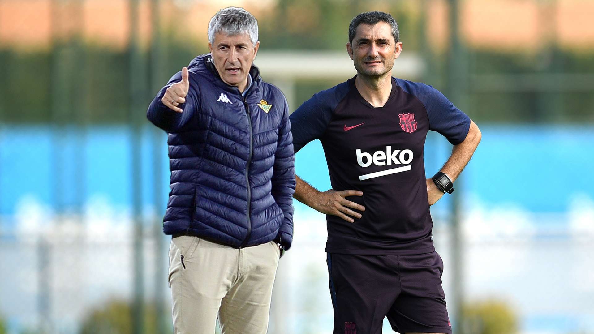Quique Setién y Ernesto Valverde, Barcelona