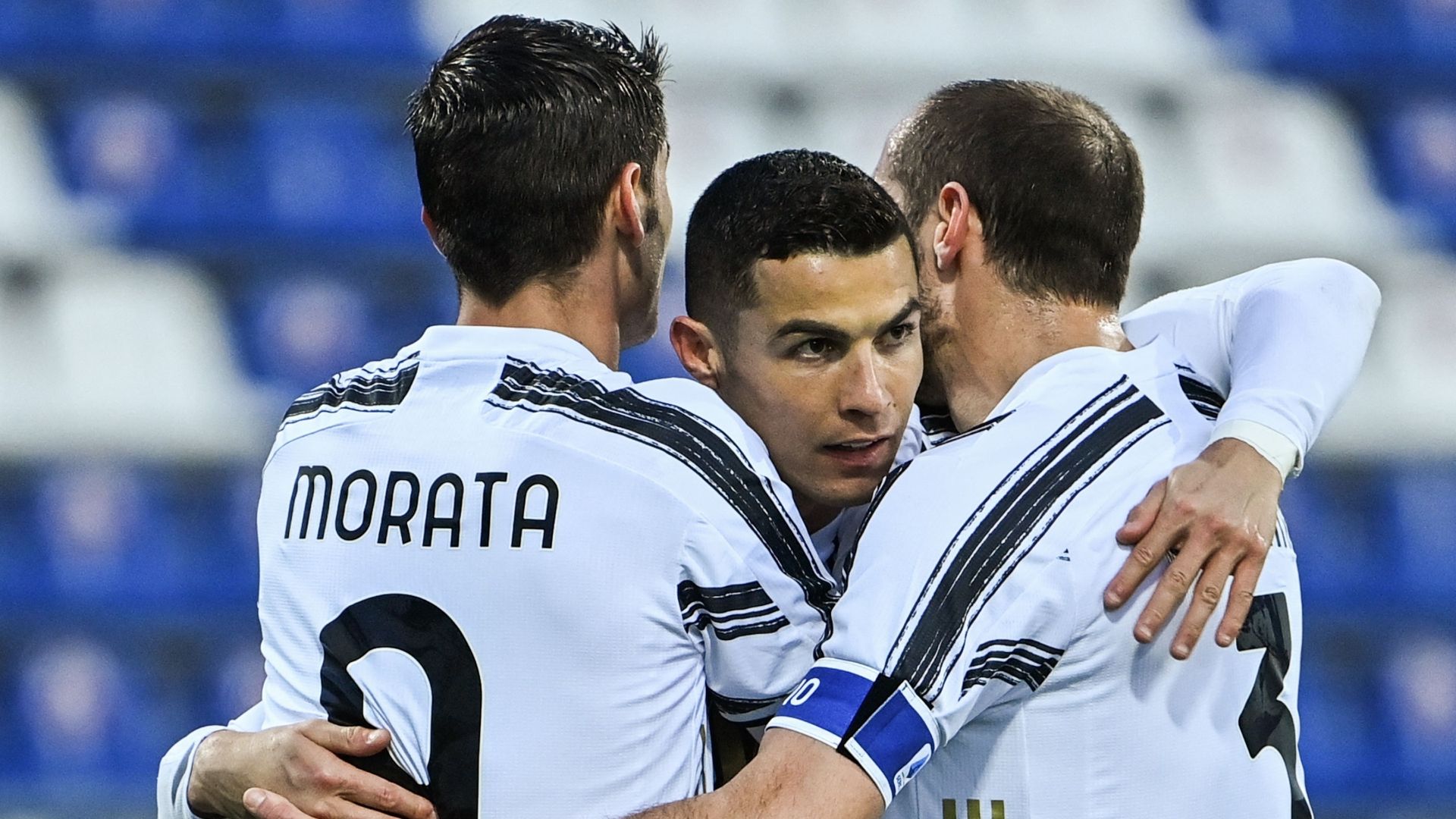 Cristiano Ronaldo celebrating Cagliari Juventus Serie A