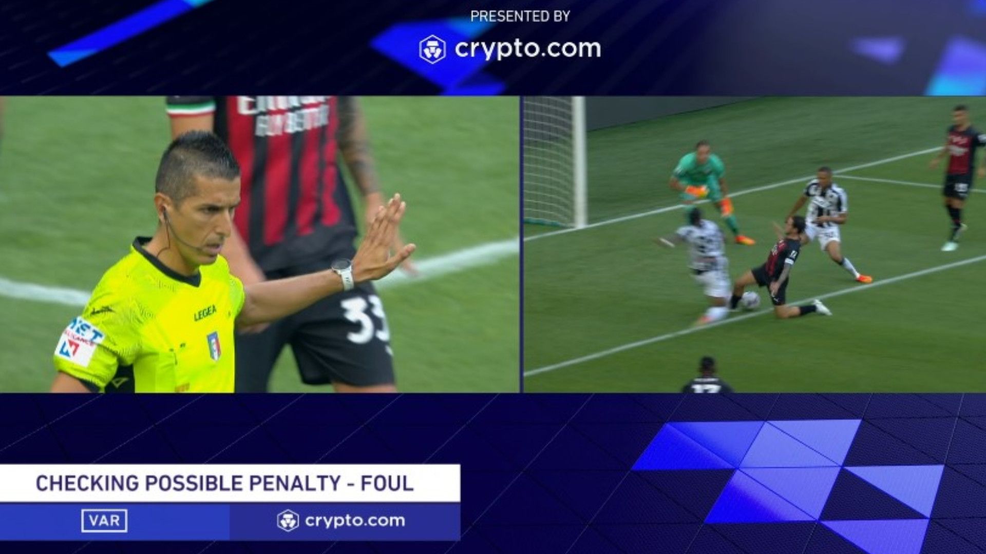 Marinelli Calabria rigore Milan Udinese