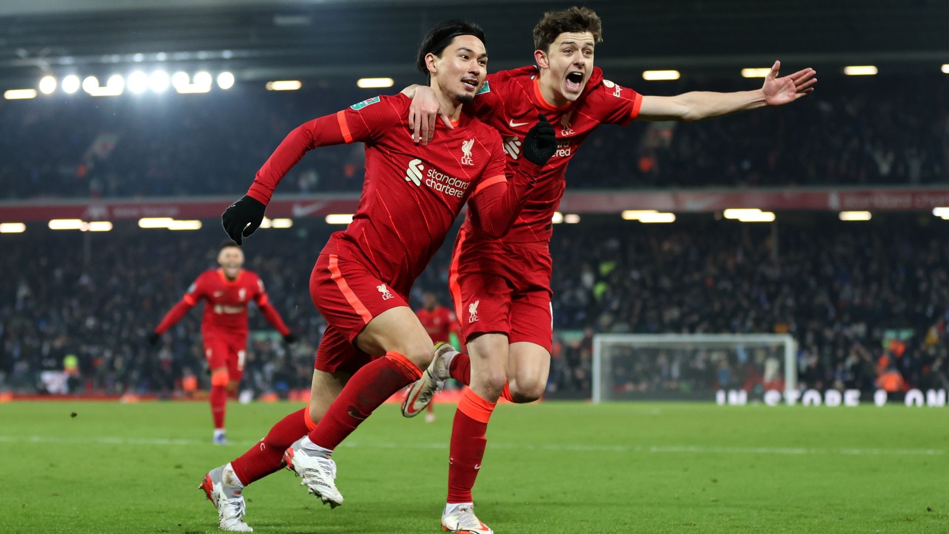 Takumi Minamino Owen Beck Liverpool 2021-22