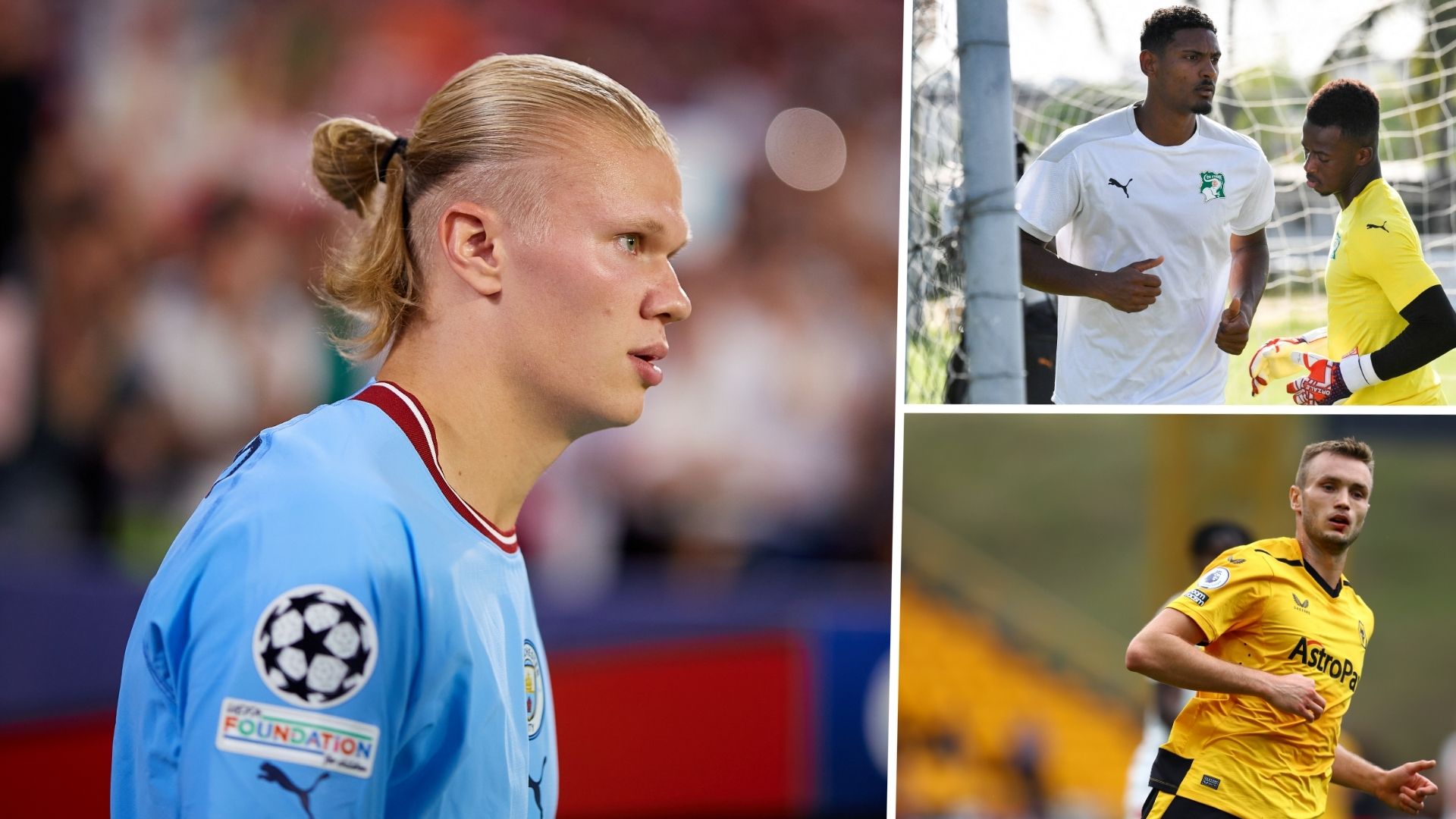 Erling Haaland, Sebastien Haller ,Sasa Kalajdzic GFX