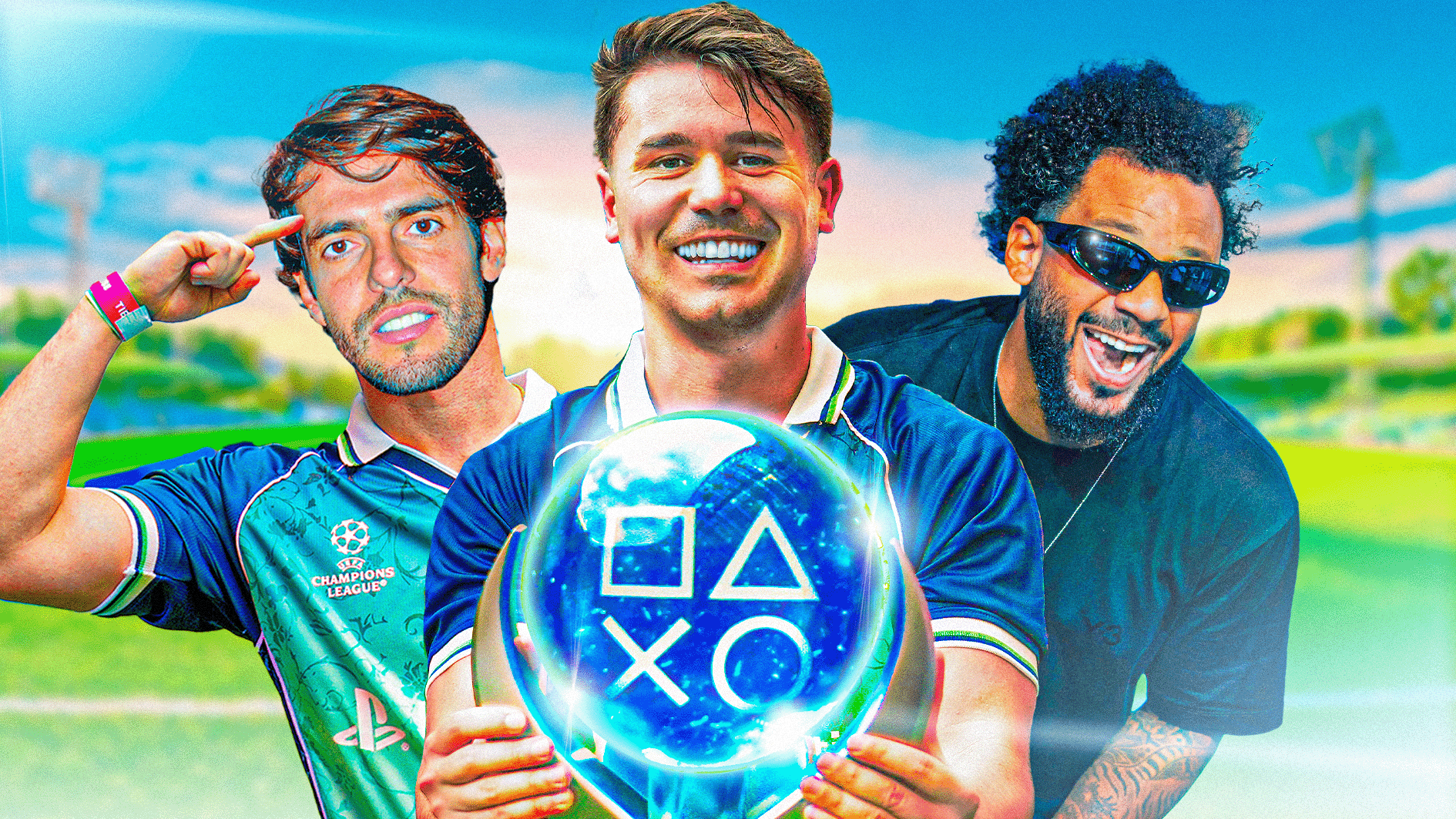 VIDEO: GOAL's Front Three team up with Kaka & Marcelo at the PlayStation Cup - will Ali & Jules manage to pull off FOUR insane challenges inside the Allianz Arena? | Goal.com UK