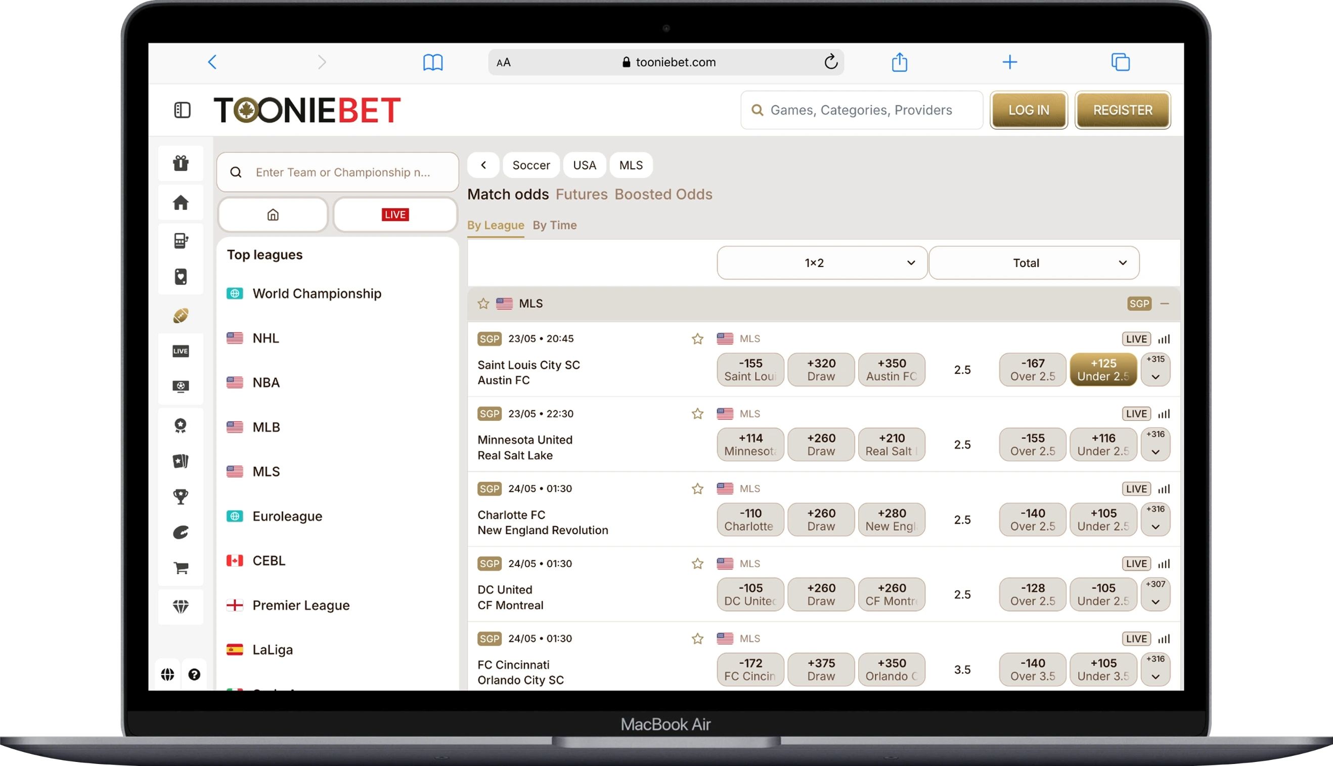 tooniebet soccer betting