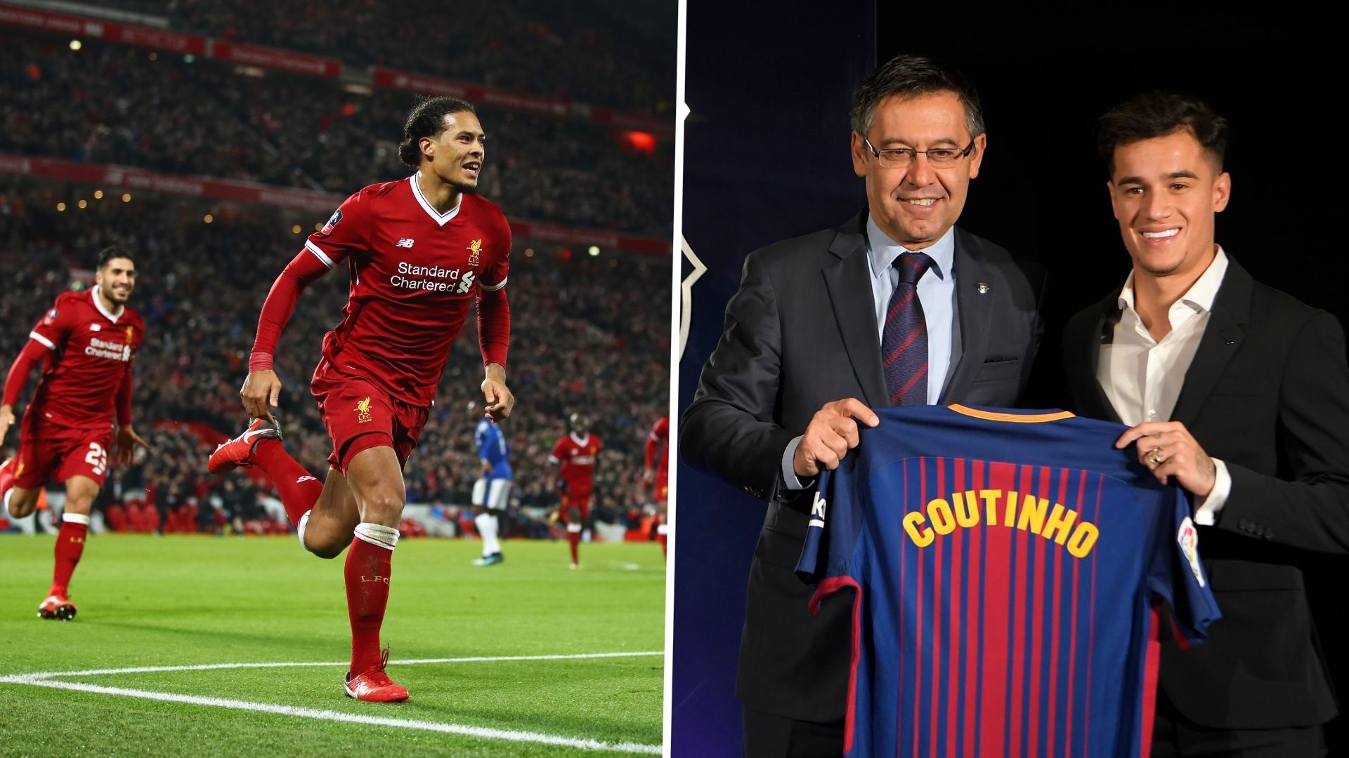 Van Dijk Coutinho Liverpool Barcelona 2018