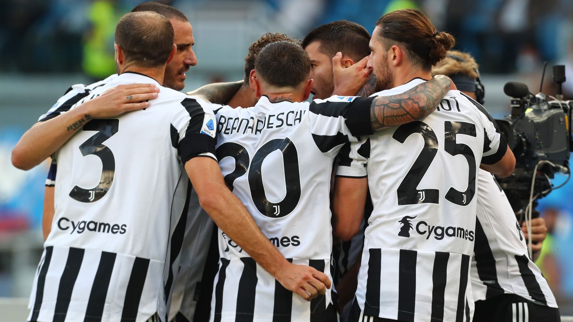 Juventus celebrating Napoli Serie A