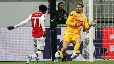 Bukayo Saka Kevin Trapp Arsenal Eintracht Frankfurt Europa League 2019