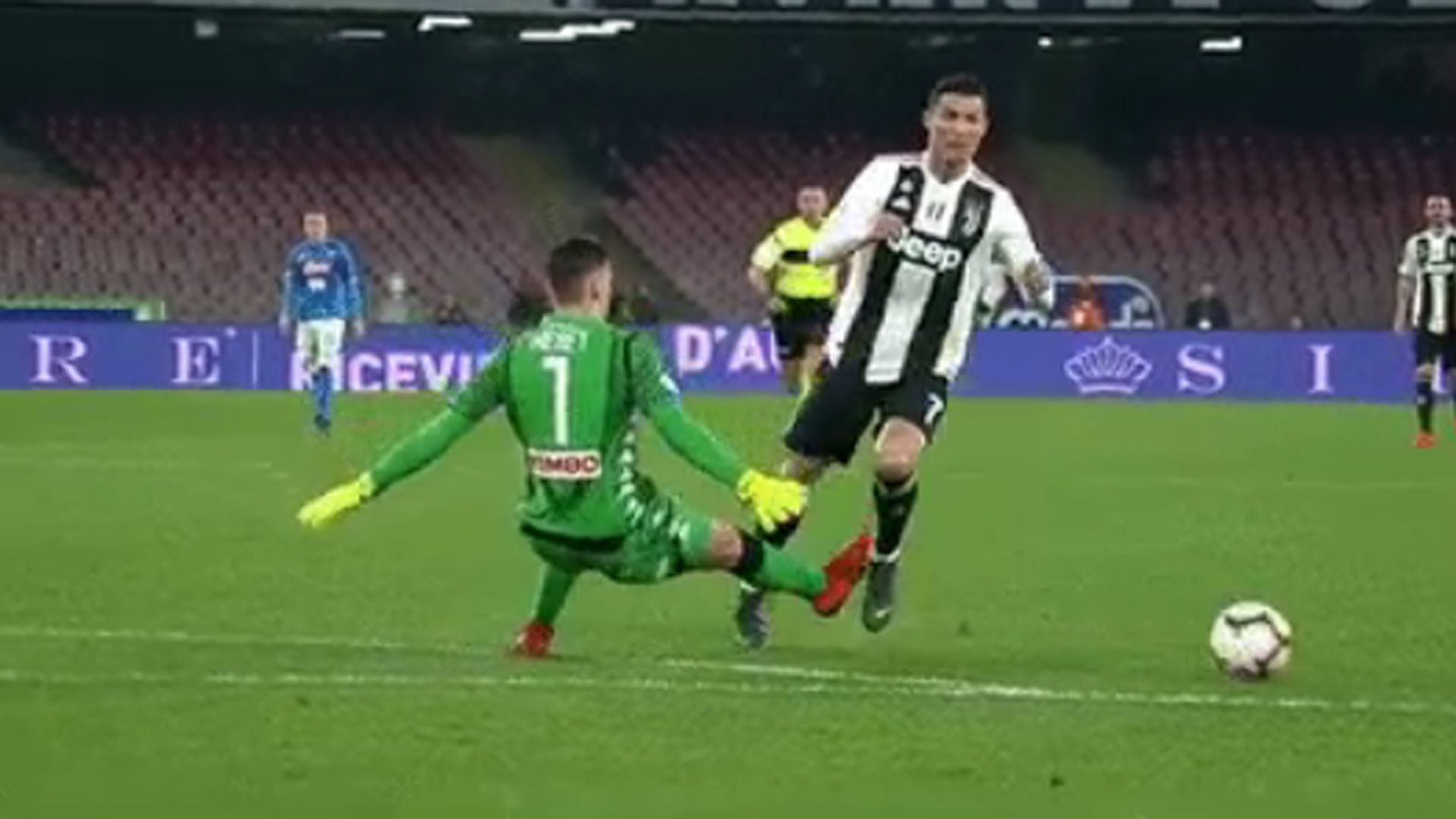 Meret Cristiano Ronaldo Napoli Juventus Serie A