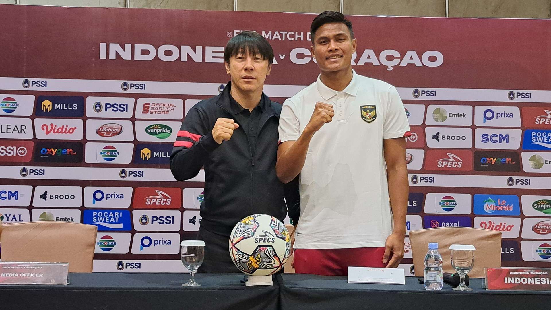 Konferensi Pers Indonesia vs Curacao