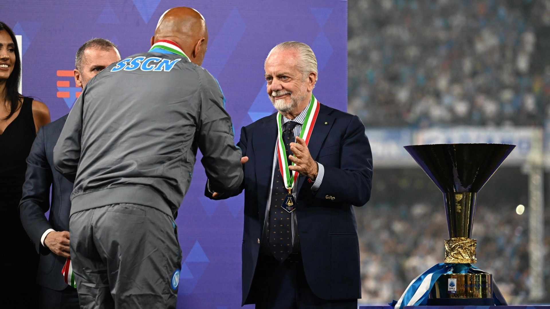 Luciano Spalletti Aurelio De Laurentiis Napoli