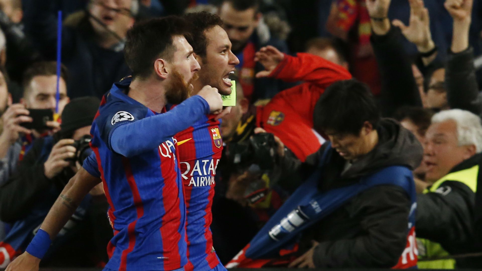 Neymar Messi Barcelona PSG Champions League 08 03 2017