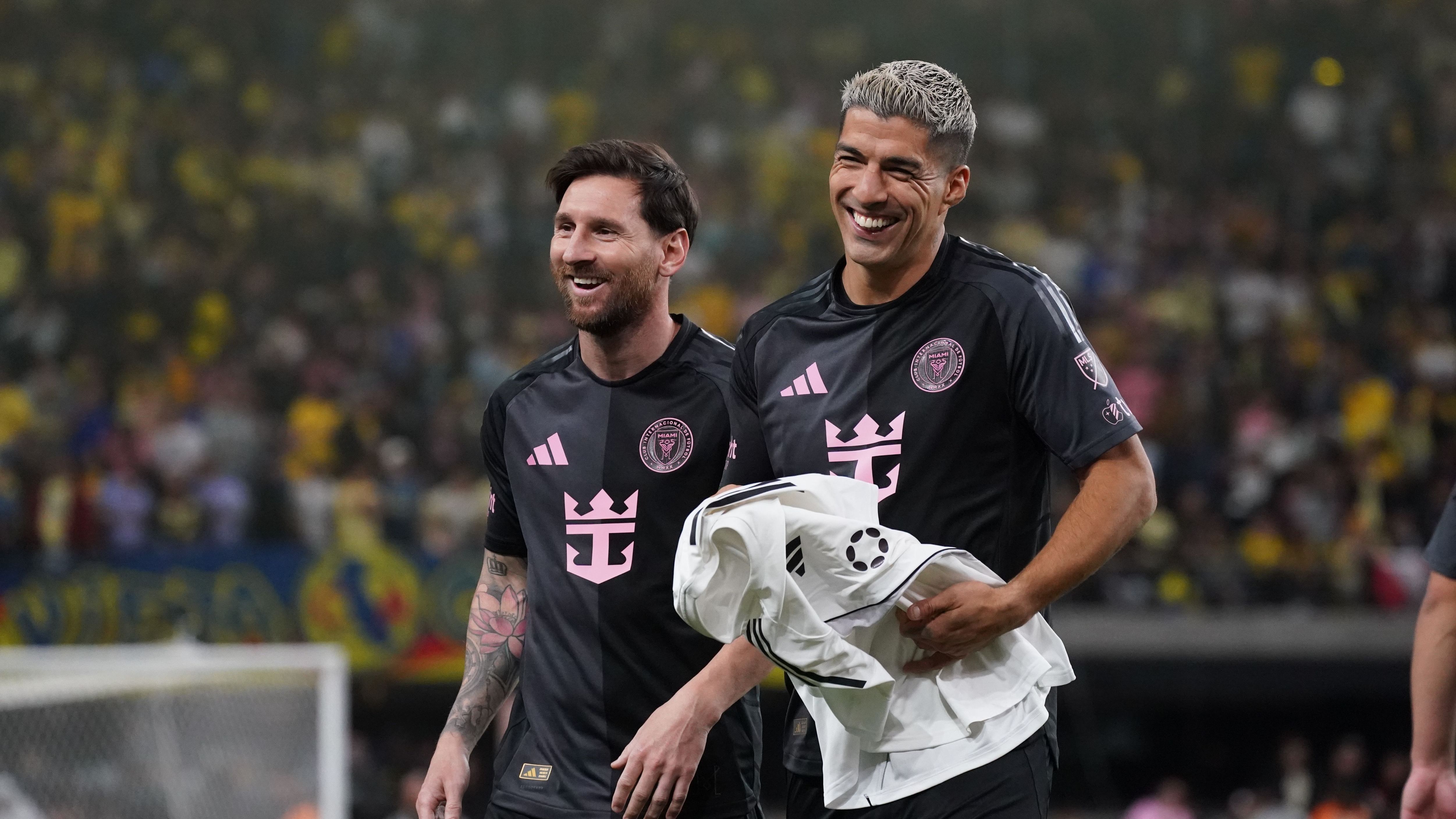 Lionel Messi and Luis Suarez, Inter Miami vs Club America pre-season
