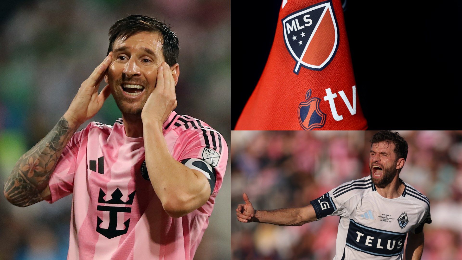 Lionel Messi Inter Miami MLS Apple TV logo Thomas Muller Vancouver Whitecaps