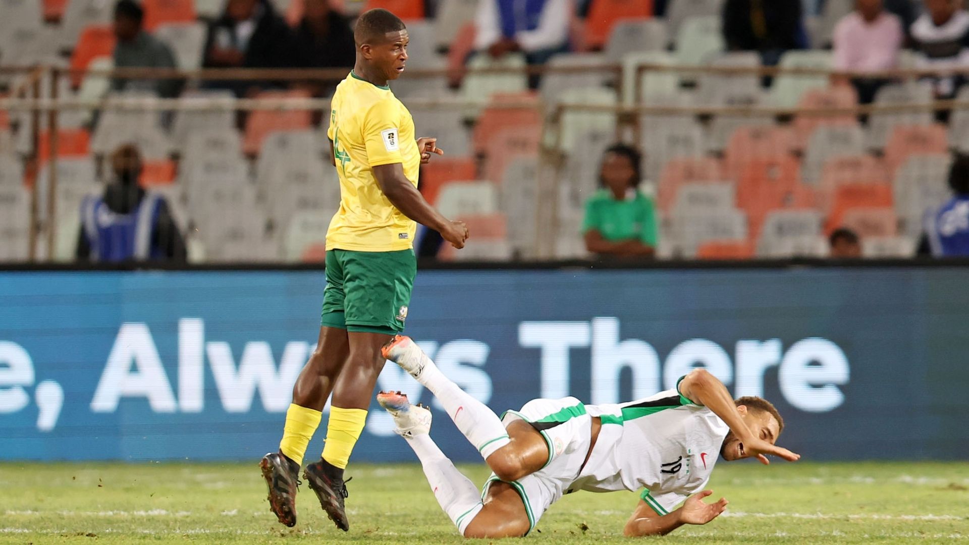 Mbekezeli Mbokazi and Cyriel Dessers, South Africa vs Nigeria