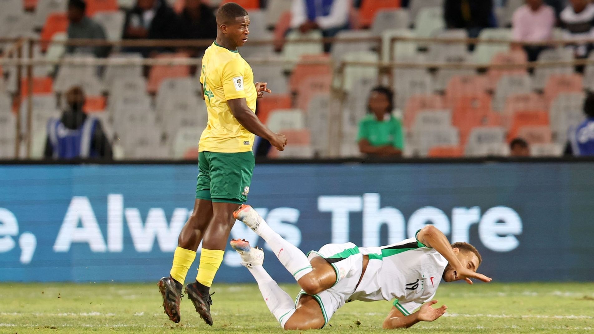 Mbekezeli Mbokazi and Cyriel Dessers, South Africa vs Nigeria