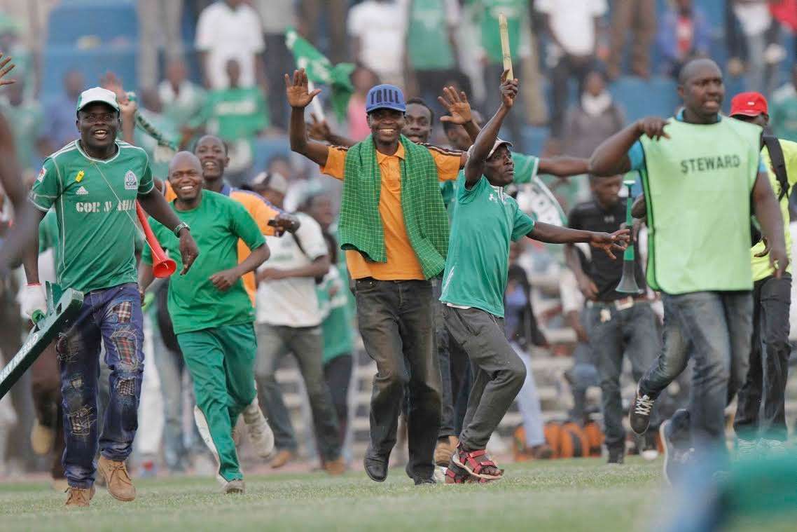 Gor Mahia fans could not hide their joy as Collins Okoth scored the winning goal