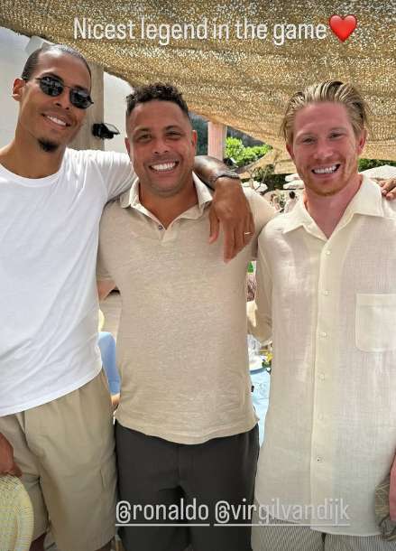 Kevin De Bruyne Ronaldo Virgil van Dijk holiday 2025