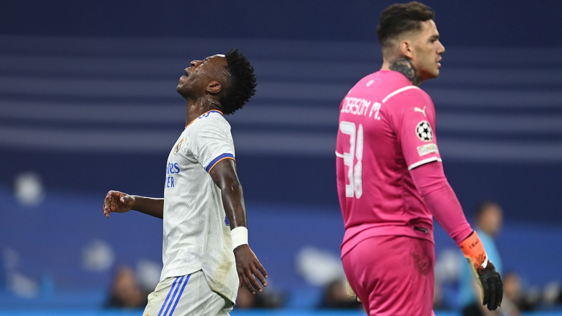 Vinicius Junior Ederson Manchester City Real Madrid