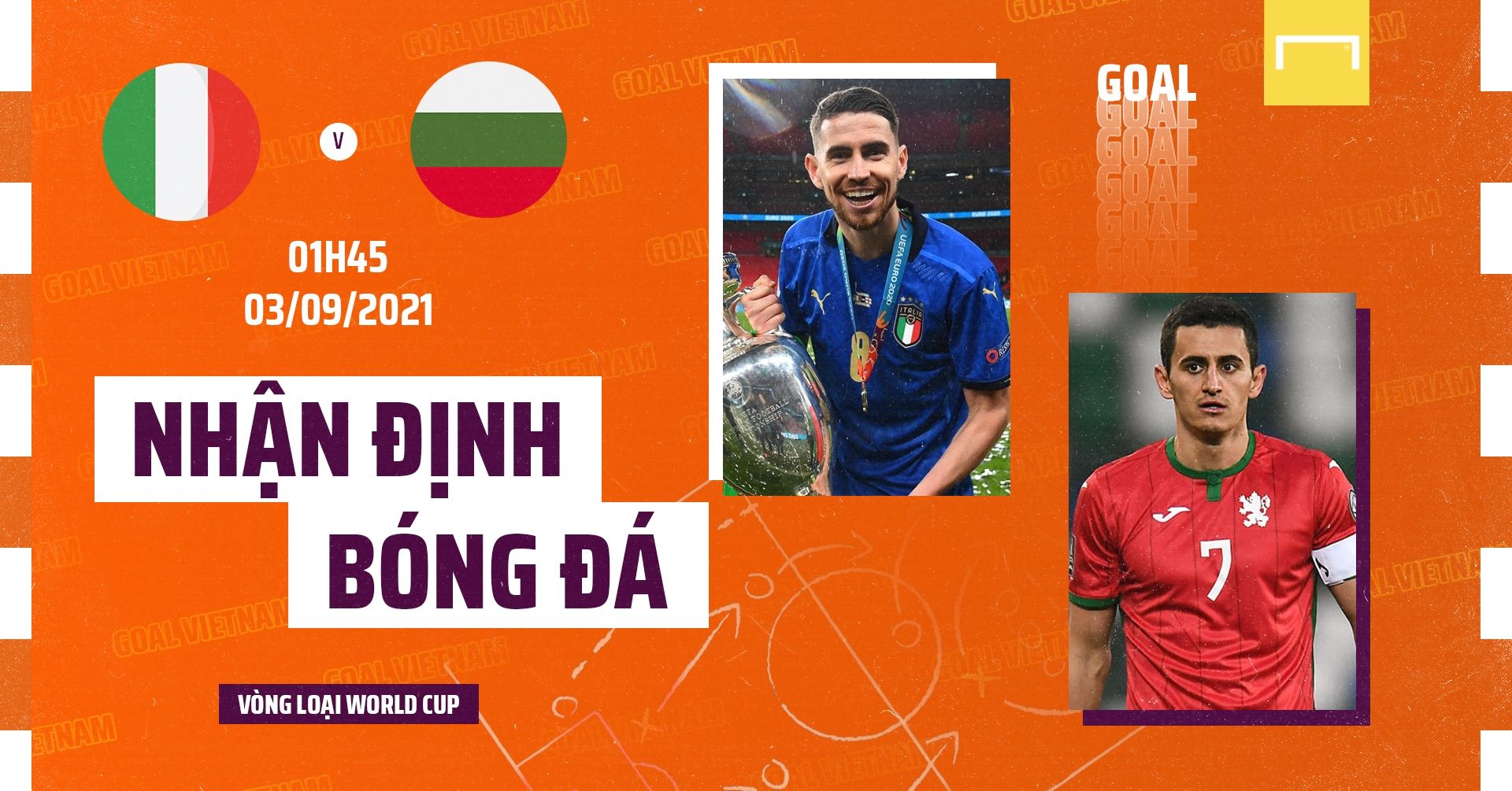 Preview Italy vs Bulgaria 2022 World Cup Qualification GFX