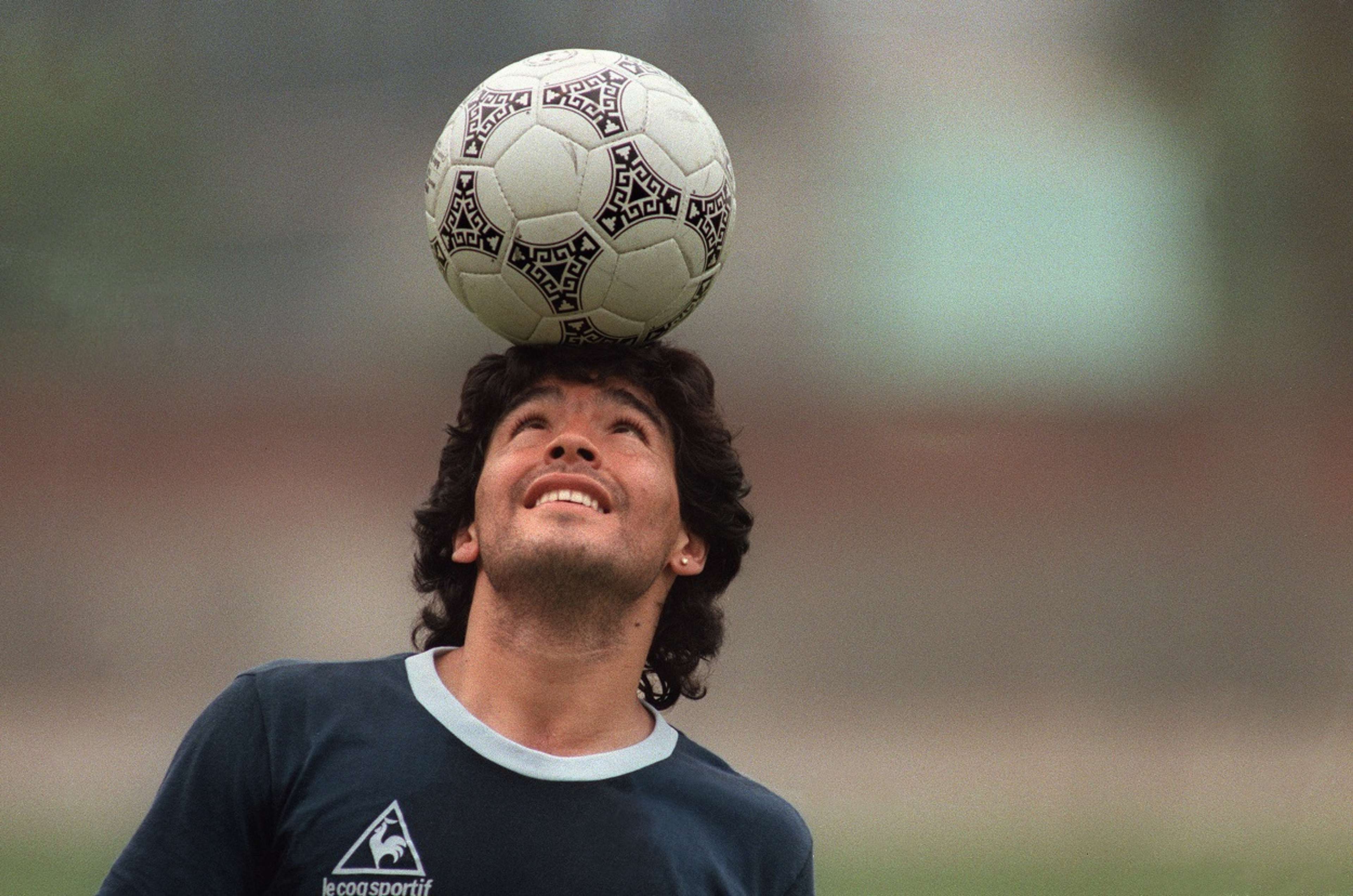 Diego Maradona Argentina training 1986 FIFA World Cup