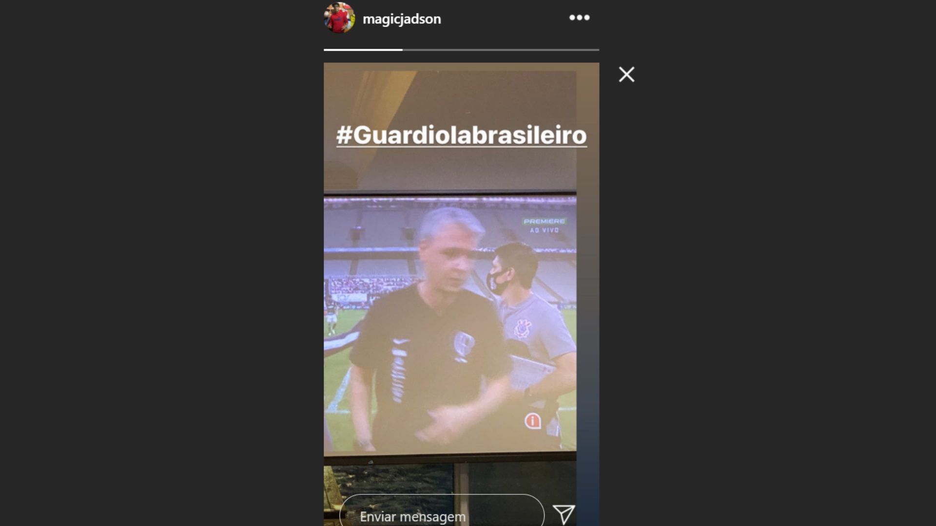 GFX Jadson critica Tiago Nunes Instagram 10 09 2020