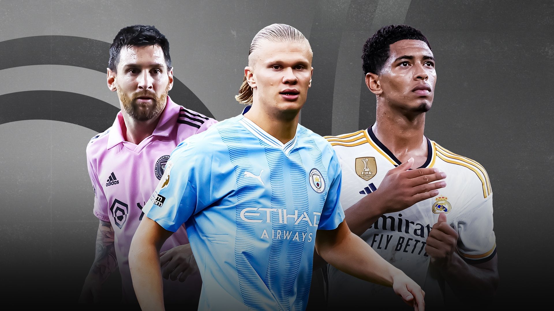 UPDATED -- Lionel Messi Erling Haaland Jude Bellingham GOAL50 GFX 16:9